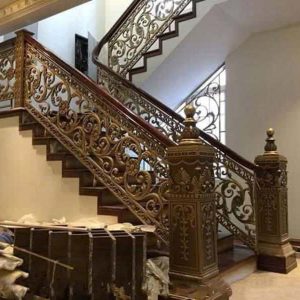 Cầu thang nhôm đúc HT 06