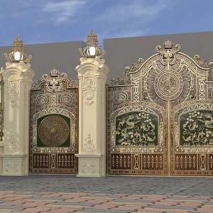 Cổng nhôm đúc HT 08